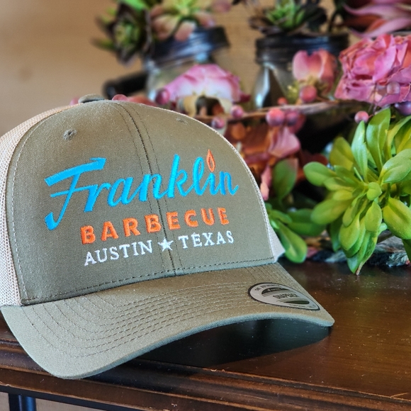 Franklin Barbeque BBQ Austin Texas Green Baseball Cap - Picture 1 of 11
